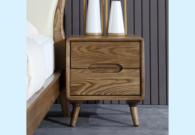N003 床头柜 北欧风格 美国进口白蜡木 全实木家具